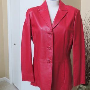 Women's classic Pendleton red leather blaze M